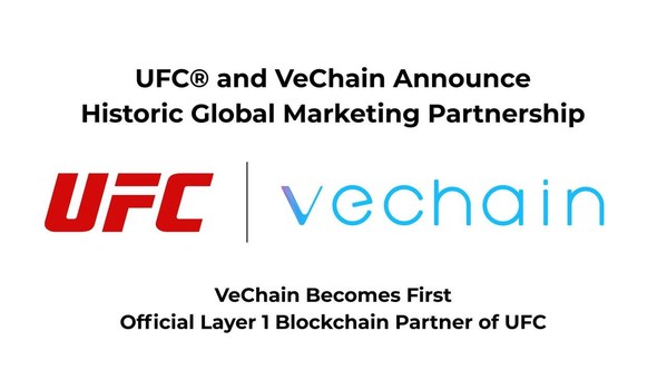 UFC and VeChain Announce Historic Global Marketing Partnership. VeChain Becomes First Official Layer 1 Blockchain Partner of UFC. VeChain to Receive Unprecedented Integration into UFC Assets.