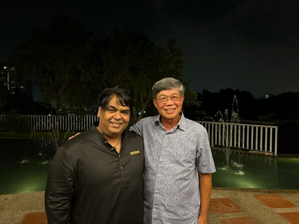 Tanvir A. Mishuk, founder and CEO of Nagad Ltd. with Goh Peng Ooi at his residence in Malaysia.