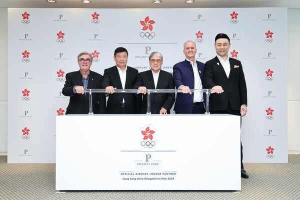 Executives from Collinson and Sports Federation & Olympic Committee of Hong Kong, China (SF&OC) at the Signing Ceremony. From L to R: Dr. Brian Stevenson (Chef de Mission of the Hong Kong, China Delegation to Paris 2024 and Vice-President of SF&OC), Edgar Yang (Honorary Secretary General of SF&OC), Timothy Fok (President of SF&OC), Todd Handcock (Global Chief Commercial Officer and Asia Pacific President, Collinson), Ian Lee (Managing Director, North Asia, Collinson).